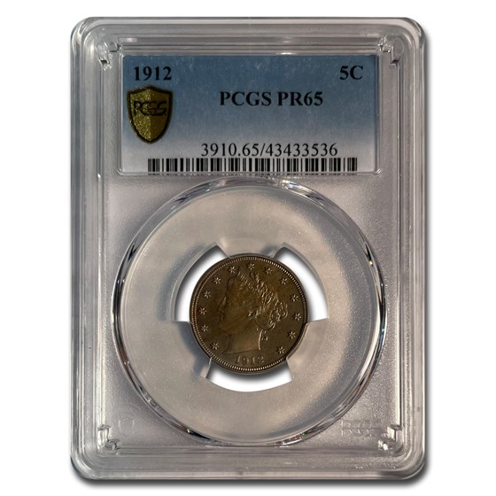 1912 Liberty Head V Nickel PR-65 PCGS 1912 Liberty Head V Nickel PR-65 PCGS