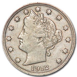 1912 Liberty Head V Nickel VF 1912 Liberty Head V Nickel VF