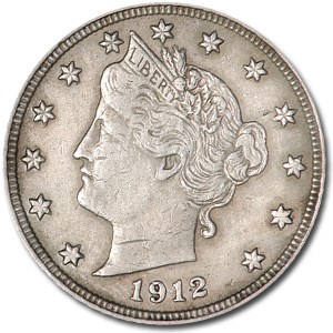 1912 Liberty Head V Nickel XF 1912 Liberty Head V Nickel XF