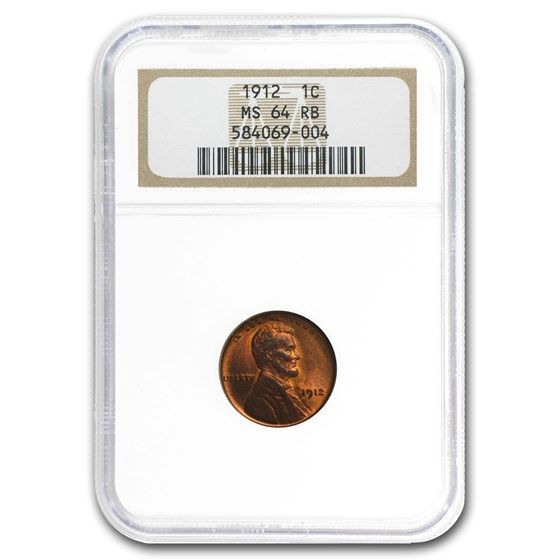 1912 Lincoln Cent MS-64 NGC (Red/Brown) 1912 Lincoln Cent MS-64 NGC (Red/Brown)