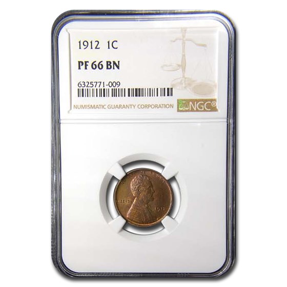 1912 Lincoln Cent PF-66 NGC (Brown) 1912 Lincoln Cent PF-66 NGC (Brown)