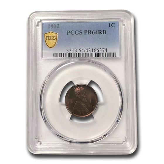 1912 Lincoln Cent PR-64 PCGS (Red/Brown) 1912 Lincoln Cent PR-64 PCGS (Red/Brown)
