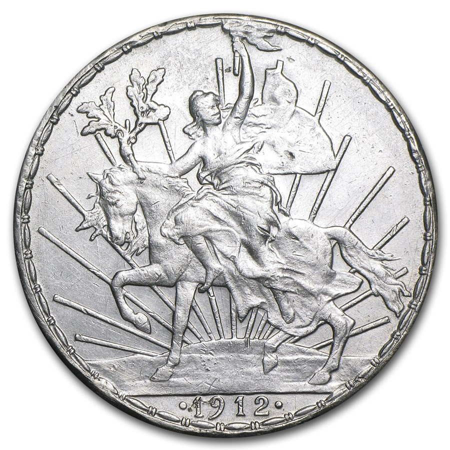 1912 Mexico Silver Peso Caballito XF