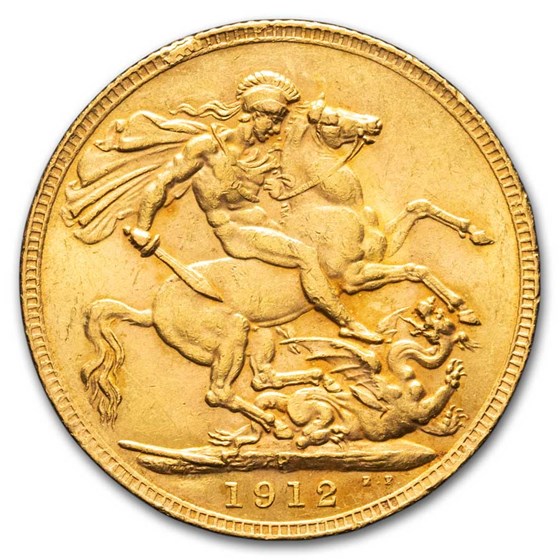 1912-P Australia Gold Sovereign George V BU 1912-P Australia Gold Sovereign George V BU