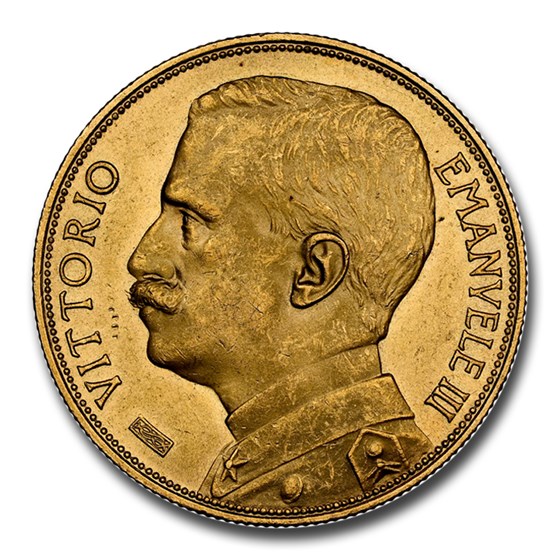 1912-R Italy Gold 50 Lire MS-63 NGC