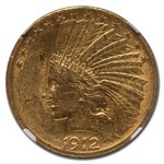 1912-S $10 Indian Gold Eagle AU-58 NGC