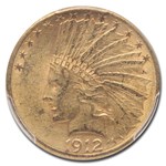 1912-S $10 Indian Gold Eagle AU-58 PCGS
