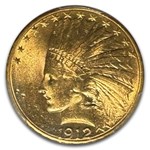 1912-S $10 Indian Gold Eagle MS-62 PCGS