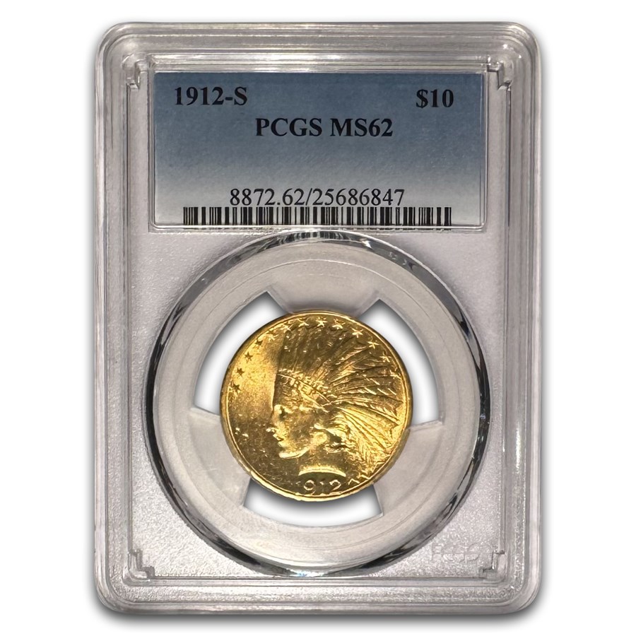 1912-S $10 Indian Gold Eagle MS-62 PCGS