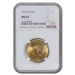1912-S $10 Indian Gold Eagle MS-63 NGC