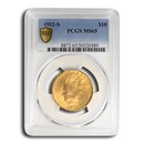 1912-S $10 Indian Gold Eagle MS-65 PCGS