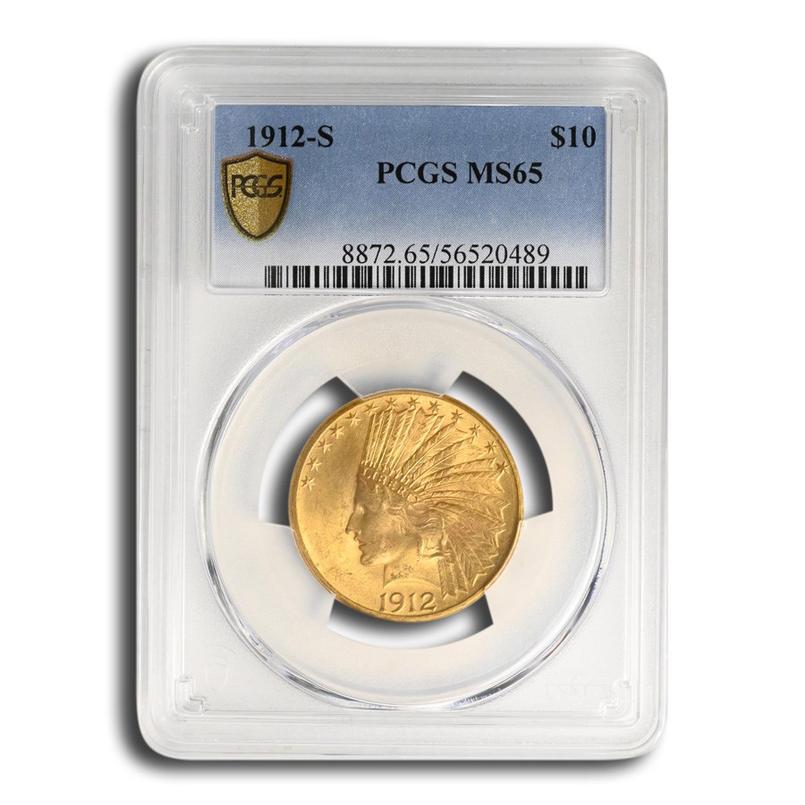 1912-S $10 Indian Gold Eagle MS-65 PCGS