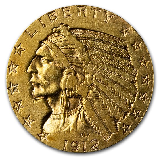 1912-S $5 Indian Gold Half Eagle AU 1912-S $5 Indian Gold Half Eagle AU