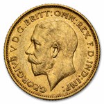 1912-S Australia Gold 1/2 Sovereign AU