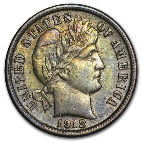 1912-S Barber Dime AU 1912-S Barber Dime AU