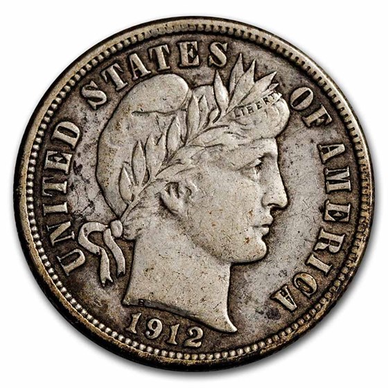 1912-S Barber Dime XF 1912-S Barber Dime XF