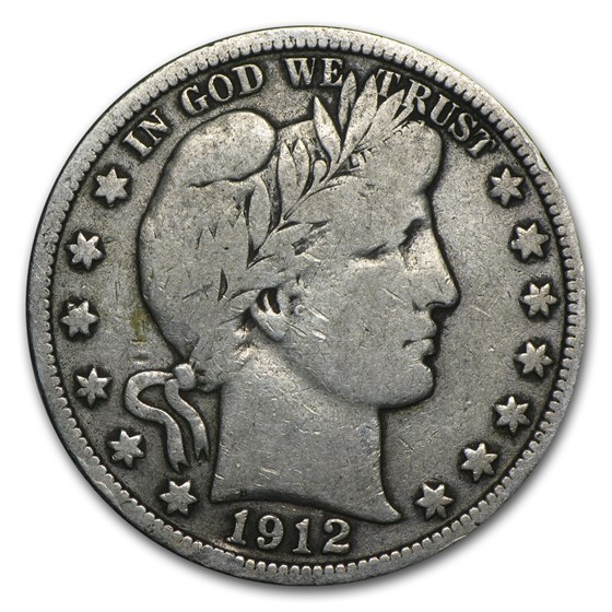 1912-S Barber Half Dollar Fine 1912-S Barber Half Dollar Fine