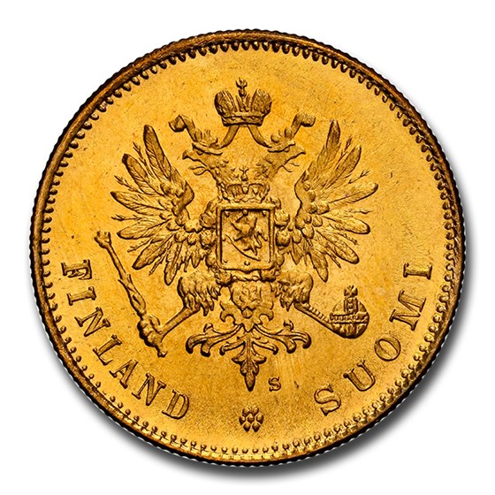 1912-S Finland Gold 20 Markkaa MS-65 NGC 1912-S Finland Gold 20 Markkaa MS-65 NGC