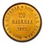 1912-S Finland Gold 20 Markkaa MS-65 NGC