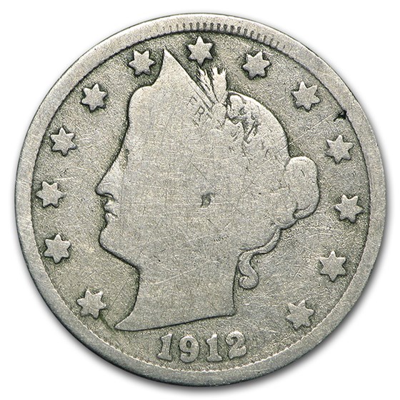 1912-S Liberty Head V Nickel Good