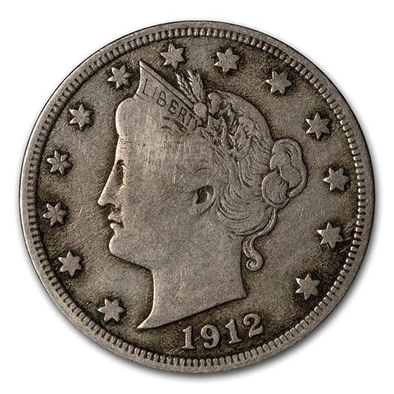 1912-S Liberty Head V Nickel VF 1912-S Liberty Head V Nickel VF