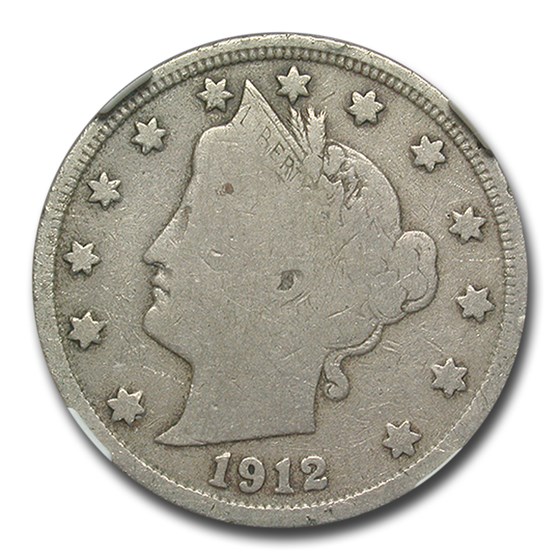 1912-S Liberty Head V Nickel VG-10 NGC 1912-S Liberty Head V Nickel VG-10 NGC