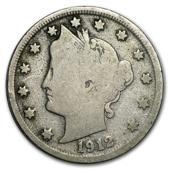 1912-S Liberty Head V Nickel VG 1912-S Liberty Head V Nickel VG