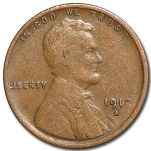 1912-S Lincoln Cent Fine