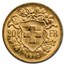 1912 Swiss Gold 20 Francs Helvetia BU