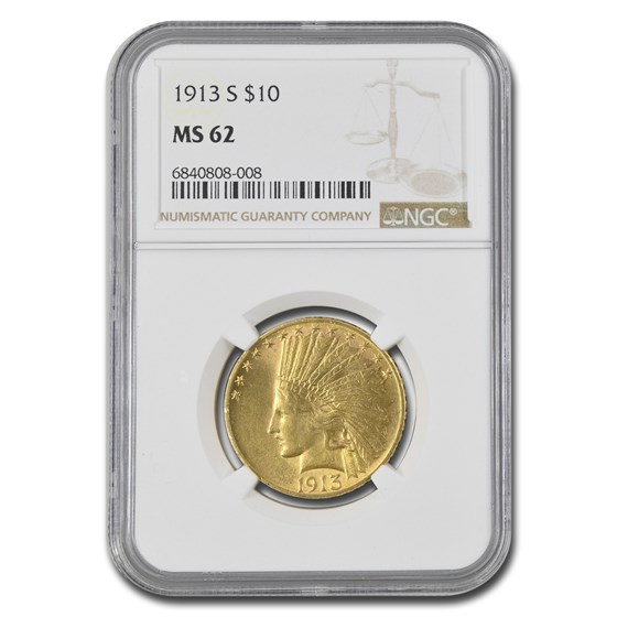 1913 $10 Indian Gold Eagle MS-62 NGC 1913 $10 Indian Gold Eagle MS-62 NGC