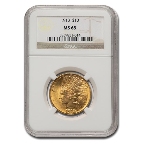 1913 $10 Indian Gold Eagle MS-63 NGC 1913 $10 Indian Gold Eagle MS-63 NGC