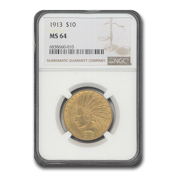 1913 $10 Indian Gold Eagle MS-64 NGC 1913 $10 Indian Gold Eagle MS-64 NGC