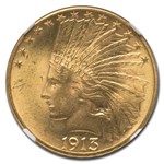 1913 $10 Indian Gold Eagle MS-65 NGC