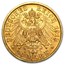 1913-1914 Germany Gold 20 Marks Prussia Uniform Bust Avg Circ