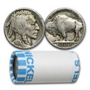 1913-1938 Buffalo Nickels 20-Coin Roll (Full Dates)