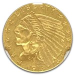 1913 $2.50 Indian Gold Quarter Eagle AU-55 NGC