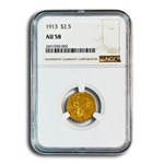 1913 $2.50 Indian Gold Quarter Eagle AU-58 NGC