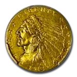 1913 $2.50 Indian Gold Quarter Eagle AU-58 PCGS