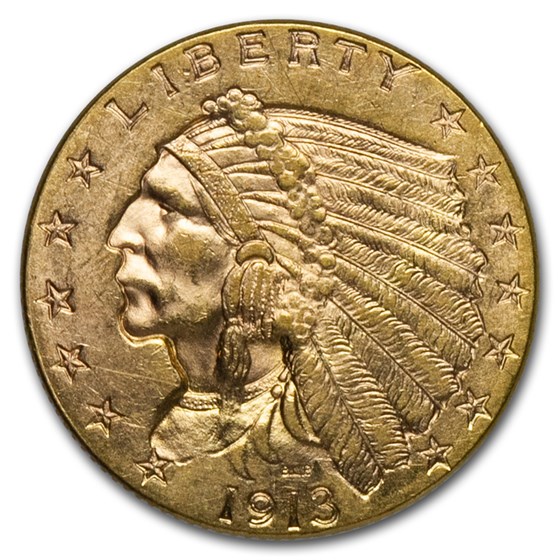 1913 $2.50 Indian Gold Quarter Eagle BU 1913 $2.50 Indian Gold Quarter Eagle BU