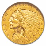 1913 $2.50 Indian Gold Quarter Eagle MS-61 NGC