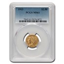 1913 $2.50 Indian Gold Quarter Eagle MS-61 PCGS