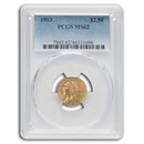 1913 $2.50 Indian Gold Quarter Eagle MS-62 PCGS