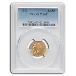 1913 $2.50 Indian Gold Quarter Eagle MS-62 PCGS