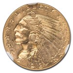 1913 $2.50 Indian Gold Quarter Eagle MS-63 NGC