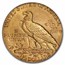 1913 $2.50 Indian Gold Quarter Eagle MS-64 PCGS