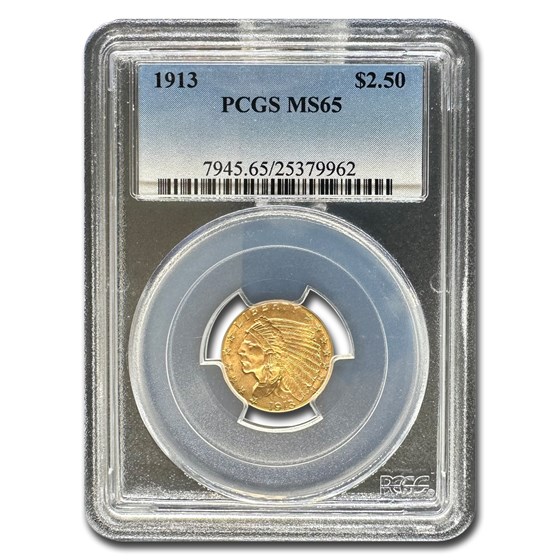 1913 $2.50 Indian Gold Quarter Eagle MS-65 PCGS 1913 $2.50 Indian Gold Quarter Eagle MS-65 PCGS