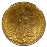 1913 $20 St Gaudens Gold Double Eagle MS-62 NGC