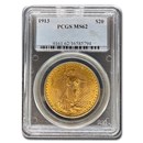 1913 $20 St Gaudens Gold Double Eagle MS-62 PCGS
