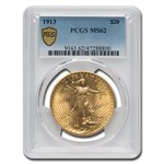 1913 $20 St Gaudens Gold Double Eagle MS-62 PCGS