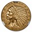 1913 $5 Indian Gold Half Eagle AU-58 NGC